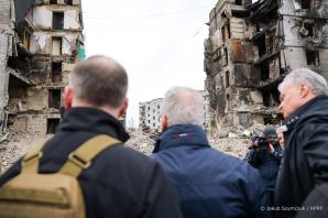 Prezydent RP po powrocie z Kijowa: Rosjanie prowadzą wojnę totalną