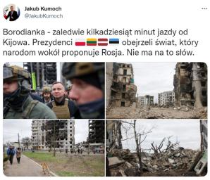 Prezydent RP po powrocie z Kijowa: Rosjanie prowadzą wojnę totalną