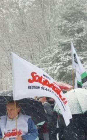 Protest przed szpitalem w Murckach