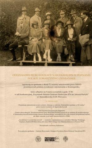 [VIDEO] Arystokraci w sowieckiej niewoli – spotkanie wspomnieniowe na „Przystanku Historia” – Warszawa, 9 marca 2017