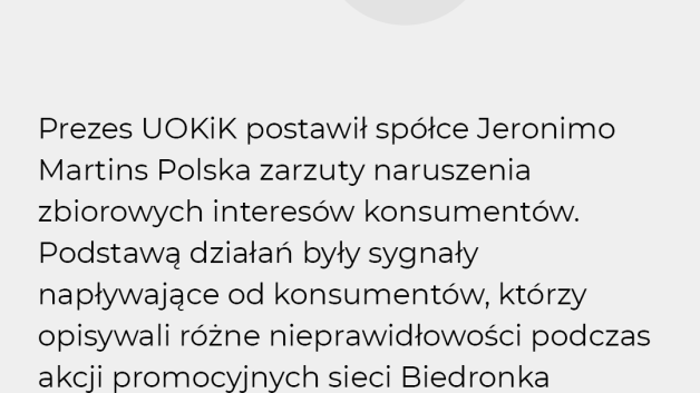 [VIDEO] Ceny promocyjne Biedronki z zarzutami Prezesa UOKiK